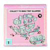 Collect to Build a Tiny Glamper: Each tiny toy includes a surprise piece of the tiny glamper that the tiny toys robots can ride in.