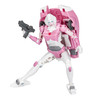 This Studio Series 86-16 Deluxe Class Transformers: The Movie-inspired Arcee figure converts from robot to Cybertronian car mode in 18 steps. 