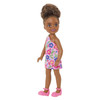 This 5.25-inch (13.5 cm) doll is super-cute in a pink dress with an off-the-shoulder look and an adorable flower print.