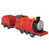 Create exciting Thomas & Friends™ adventures with this battery-powered toy train styled to look like James.