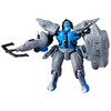 5-inch scale Maximal Wolfang figure comes with classic tail crossbow launcher and shield weapon accessories. Tail crossbow launcher attaches as wolf tail and shield attaches as wolf back in beast mode. Figure also includes 2 missile accessories.