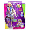 Barbie EXTRA Doll #12 in Floral Print with Pet Bunny in packaging.