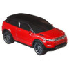 Matchbox 2014 Range Rover Evoque in red. Vehicle measures between 7 cm and 8 cm long.

