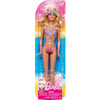 Barbie Beach Doll with Blonde Hair wearing Bikini Swimsuit in packaging.