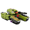 Transformers action figure converts from robot to tank mode in 23 steps. Features articulated cannon barrel in tank mode.