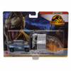 Matchbox Jurassic World STEGOSAURUS CLAW CARRIER Dino Transporter 1:64 Scale Die-cast Vehicle in packaging.