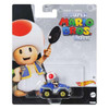 Hot Wheels The Super Mario Bros. Movie TOAD 1:64 Scale Replica Die-Cast Vehicle in packaging.