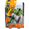 Set of 4 classic Matchbox™ die-cast vehicles, Includes Sky Safari, Airliner, Transport Helicopter, and Freeway Flyer.

