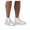 Silvery trainers add the finishing touch for a hip, modern look