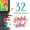 Graphic Marker Set: Features 16 Dual-Tip Markers for a total of 32 complementary colours