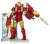 4-inch (10 cm) scale Iron Man action figure with multiple points of articulation and launching missile accessory. Display stand and 3 Armor Cards included.