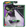 Hot Wheels Marvel SHE-HULK 1:64 Scale Die-Cast Character Car in packaging.