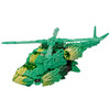 Transformers action figure converts from rock creature toy to helicopter toy in 13 steps.