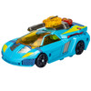 Transformers action figure converts from robot toy to sports car toy in 17 steps Transformers action figure converts from robot toy to sports car toy in 17 steps