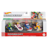 Hot Wheels Mario Kart 4-Pack of 1:64 Scale Replica Die-Cast Vehicles in packaging.