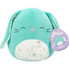 Squishmallows REGAN the Turquoise Bunny (with Floral Belly) 7.5-inch Easter Plush - Front