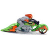 Hot Wheels W-OOZIE Die-cast Motorcycle with Rider (Green)