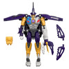 This Sky-Byte Transformers figure comes with 2 fin accessories and a double missile blaster accessory that attaches in both modes