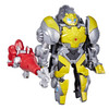 In robot mode, Bumblebee figure can hold lance-mode Lance the Raptor-Bot