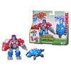 Transformers Dinobot Adventures Dinobot Defenders OPTIMUS PRIME and SCALE the Shield-Bot