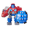 In robot mode, Optimus Prime figure can hold shield-mode Scale the Shield-Bot