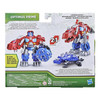 Transformers Dinobot Adventures Dinobot Defenders OPTIMUS PRIME and SCALE the Shield-Bot in packaging - Back of box