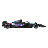 Additional design details include custom wheels, a detailed driver helmet, unique sidepods, and authentic racing livery