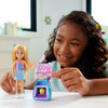 5.5-inch Chelsea doll comes with a wearable backpack – Open the backpack for a surprise – she can bake in her kitchen!