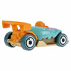 Donut Drifter in teal, orange and beige, with pink and white details