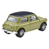 Approximately 1:64 scale, the 1964 Austin Mini Cooper measures around 2.35 inches (6 cm) in length