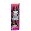 Barbie Fashionistas Doll #240 in Green Gingham Dress and Sunglasses, Wavy Dark Brown Hair in packaging