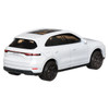 Porsche Cayenne Turbo in white, with a grey base, and black details