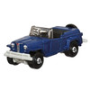 Approximately 1:64 scale, the 1948 Willys Jeepster measures around 2.55 inches (6.5 cm) long