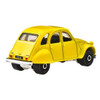 1970 Citroen 2CV in yellow, with black interior and chrome base