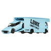 Both vehicles feature a matching pale blue and black Liberty Walk deco