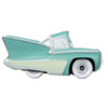 This approximately 4 cm (1.5-inch) vehicle features a metal body, rolling wheels and iconic details
