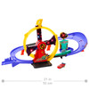 Once assembled, the Celebration Raceway playset measures around 21 inches (53 cm) long
