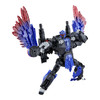 Comes with two blasters, removable double arm blaster and two wing blade accessories