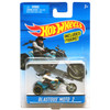 Hot Wheels BLASTOUS MOTO 2 Die-Cast Motorcycle with Rider in packaging.