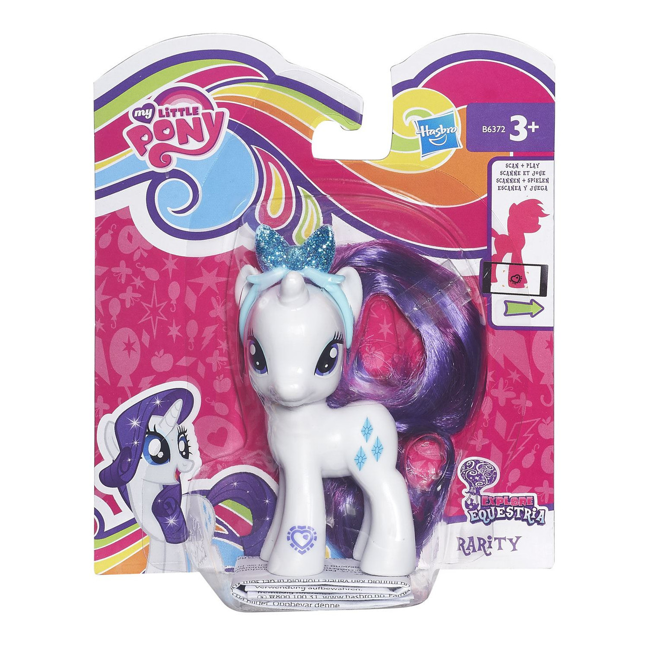 My Little Pony Explore Equestria RARITY Figure with Headband - The