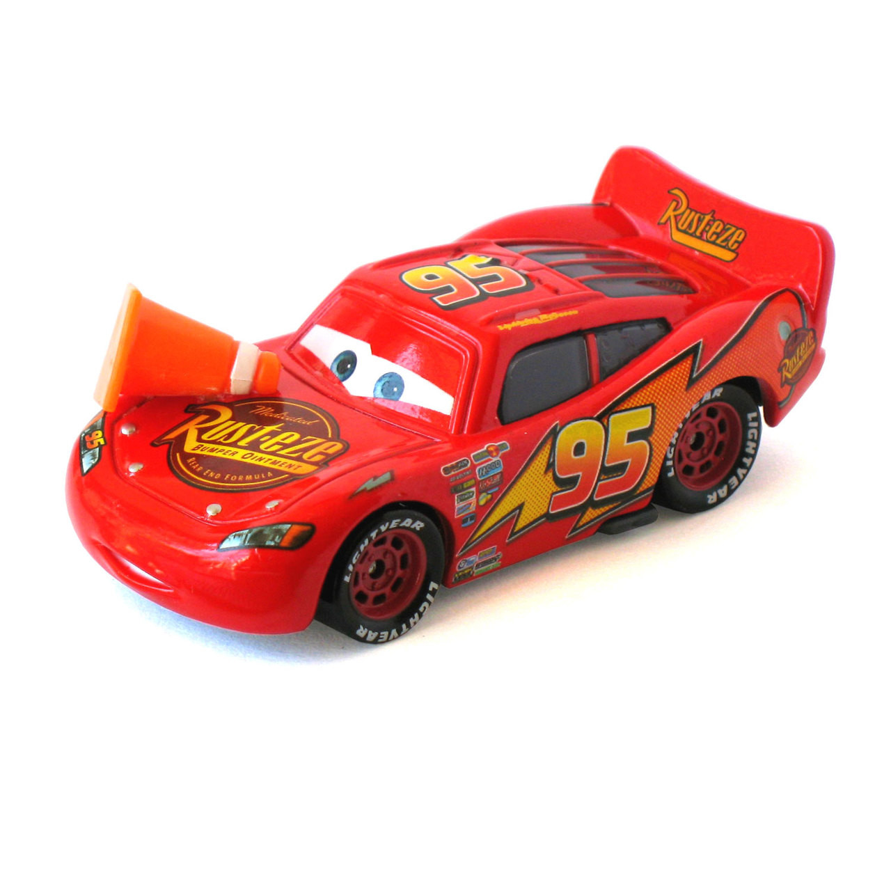 Disney Pixar Cars: LIGHTNING McQUEEN with CONE 1:55 Scale Die-Cast