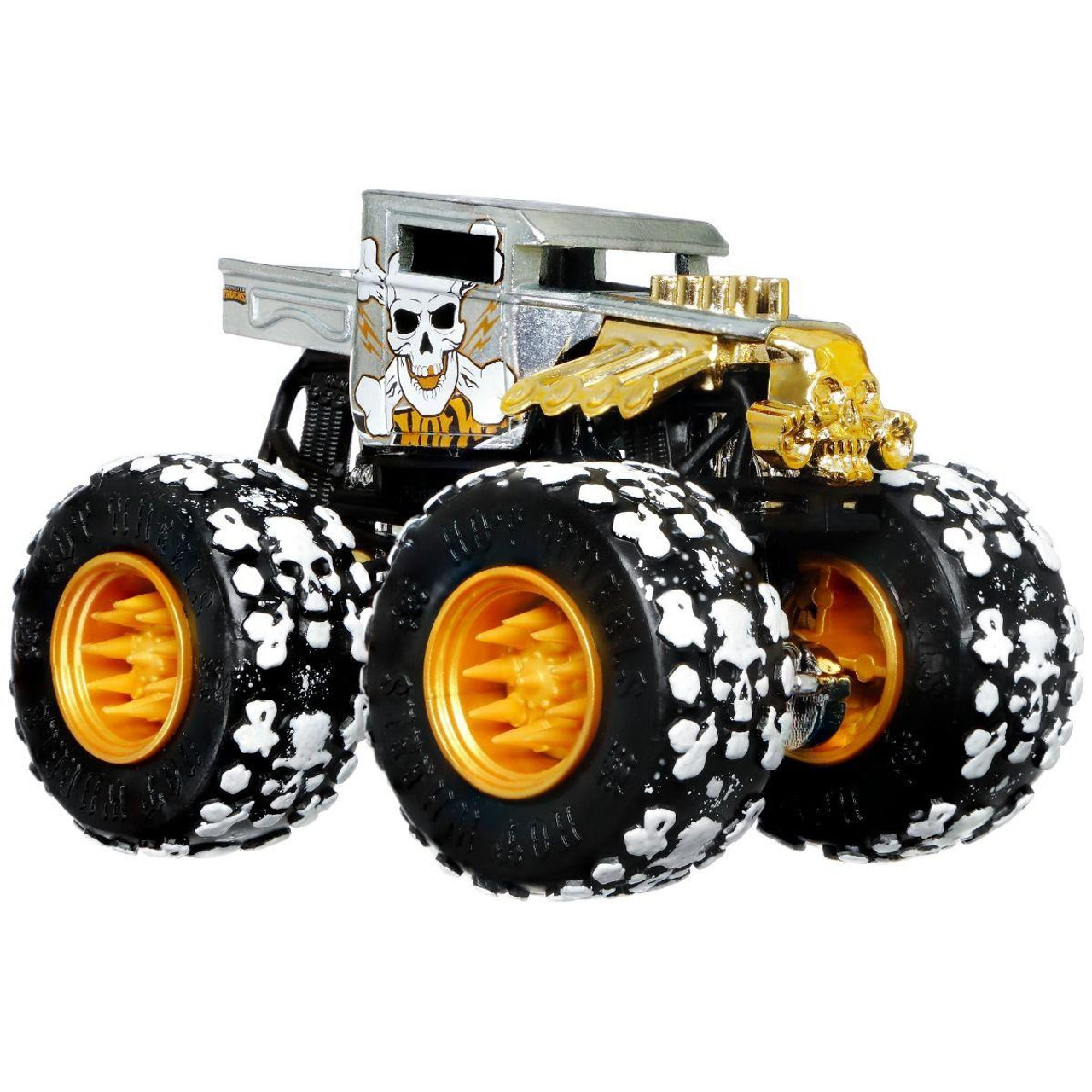 Hot Wheels Monster Trucks 1:64 Scale Boneshaker, Includes Hot