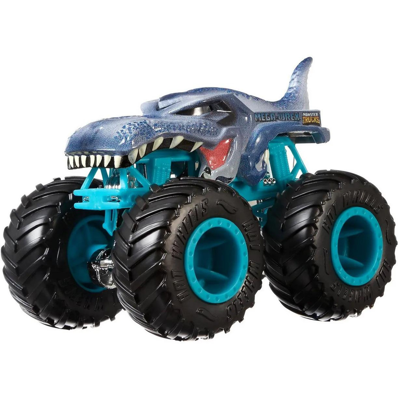 Hot Wheels Monster Trucks Demolition Doubles MOTOSAURUS vs. MEGA WREX 1:64  Scale Vehicle 2-Pack