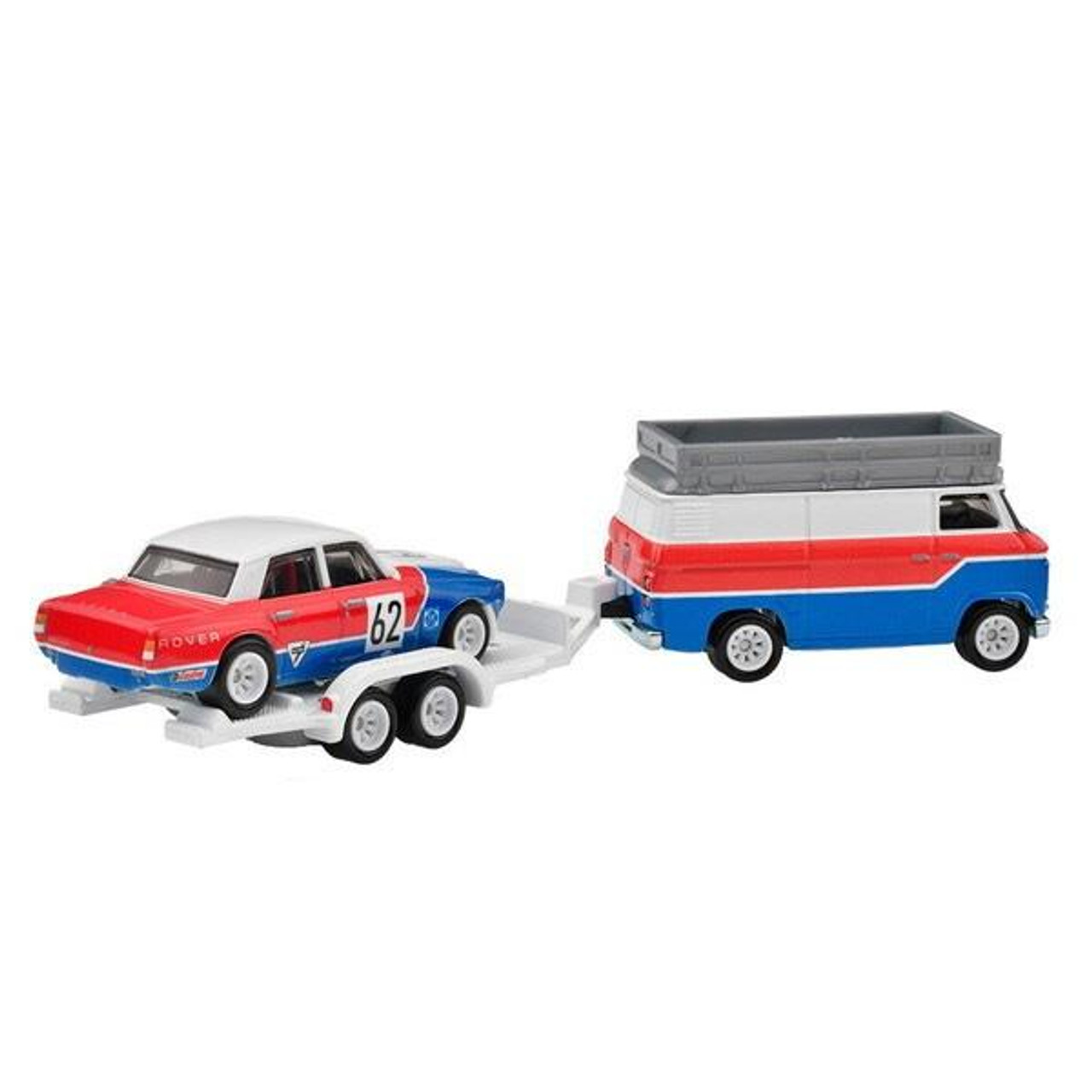 Hot Wheels Car Culture Team Transport '70 ROVER P6 GROUP 2 and HW RALLY  HAULER 1:64 Scale Die-cast Vehicles (#55)