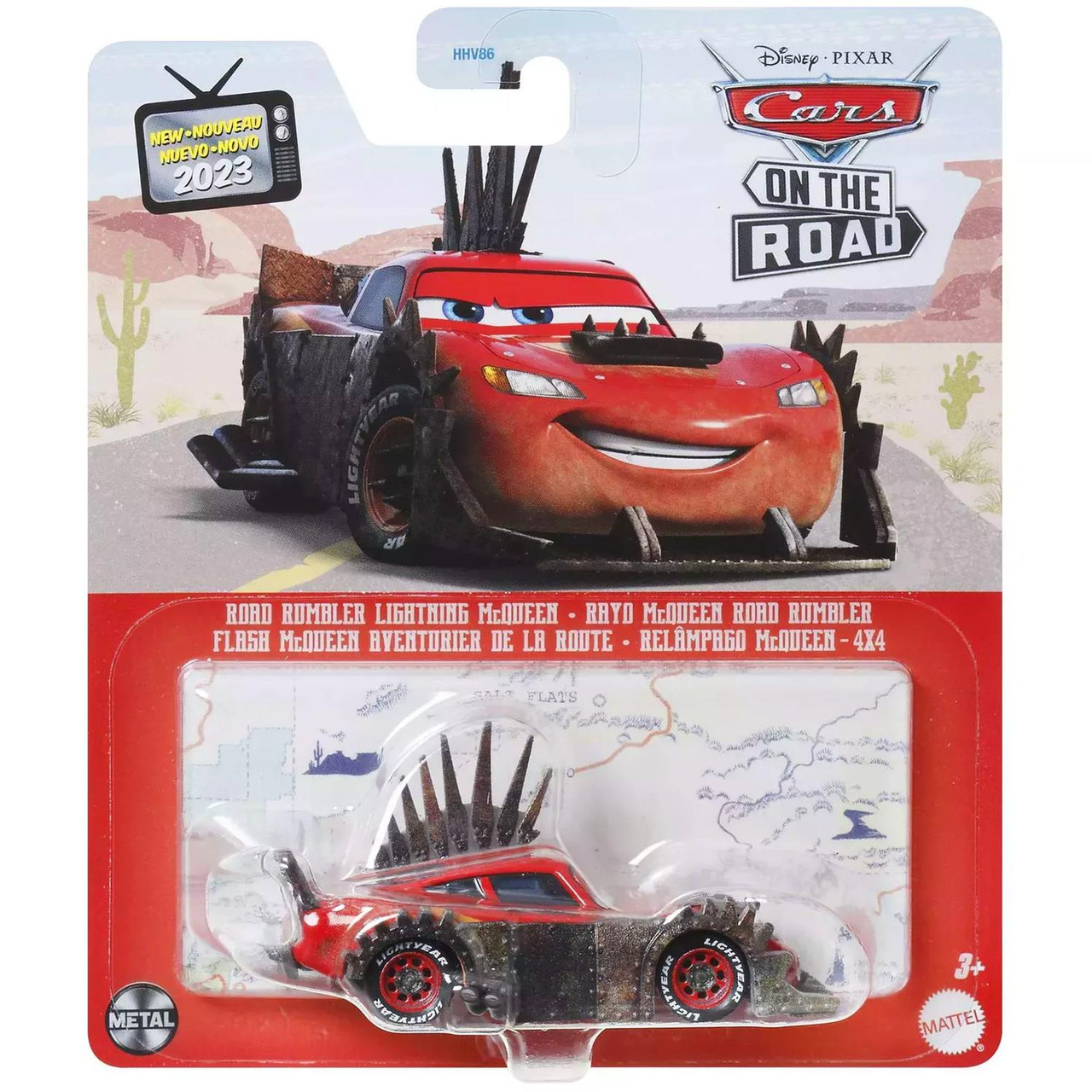 Disney Pixar Cars: ROAD RUMBLER LIGHTNING McQUEEN 1:55 Scale Die-Cast Vehicle
