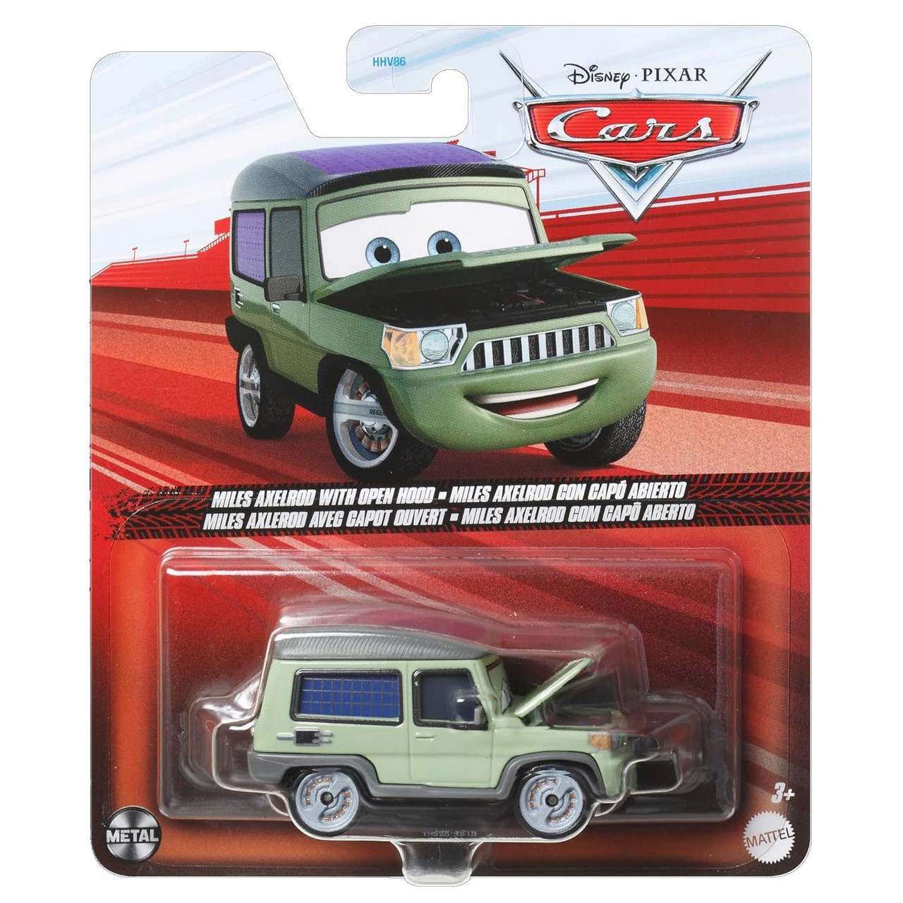 Disney Pixar Cars: MILES AXLEROD WITH OPEN HOOD 1:55 Scale Die