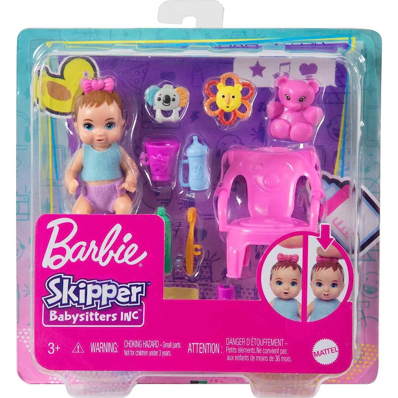 Barbie Skipper Babysitters First Tooth Baby Doll and Accessories