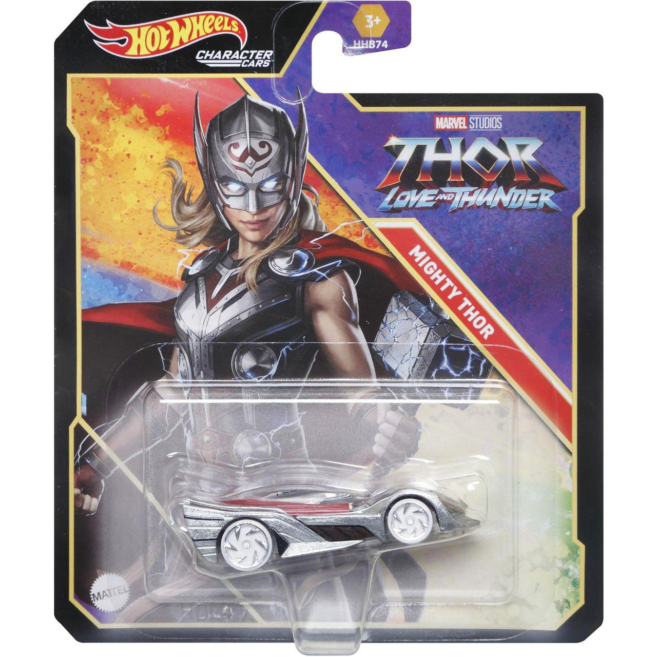 Hot Wheels Marvel Avengers Character Cars – Mighty Thor HDL47, Spielzeugauto