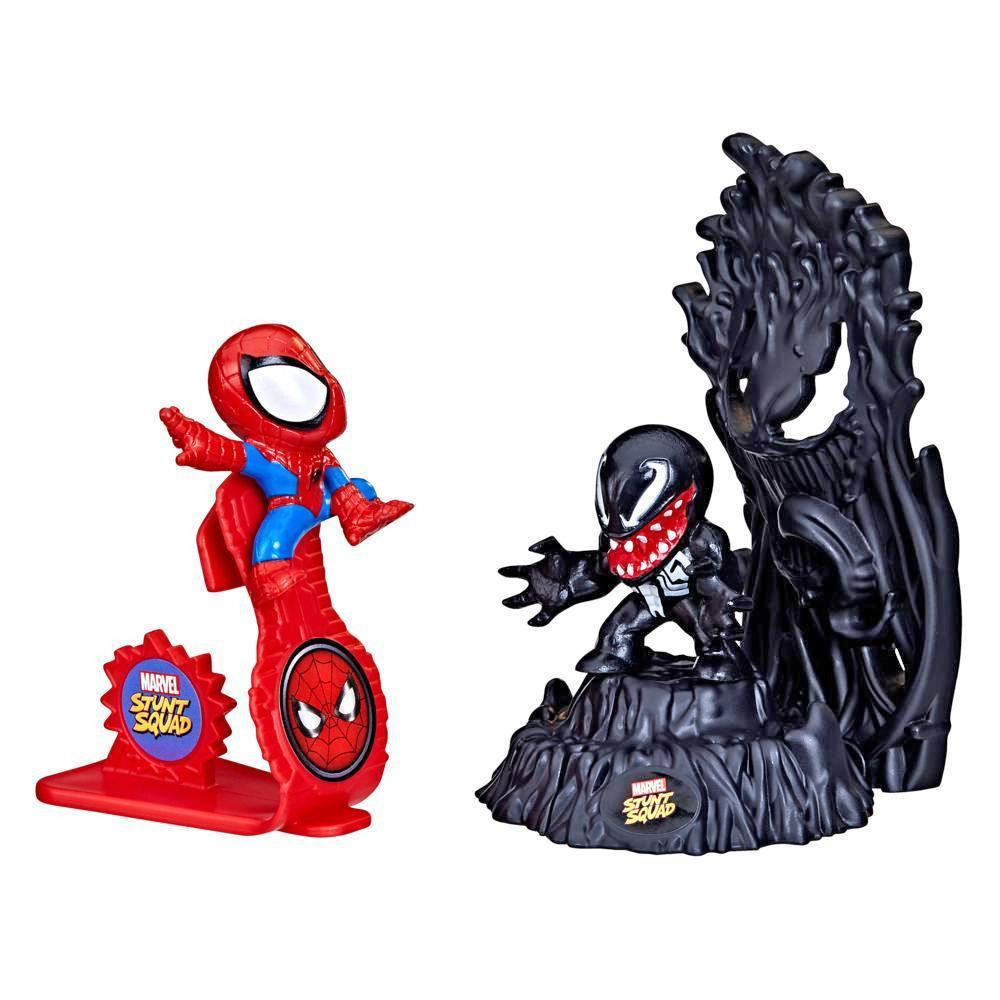 Marvel Stunt Squad SPIDER MAN vs. VENOM Playset with 1.5 inch Action Figures The Toy Barn