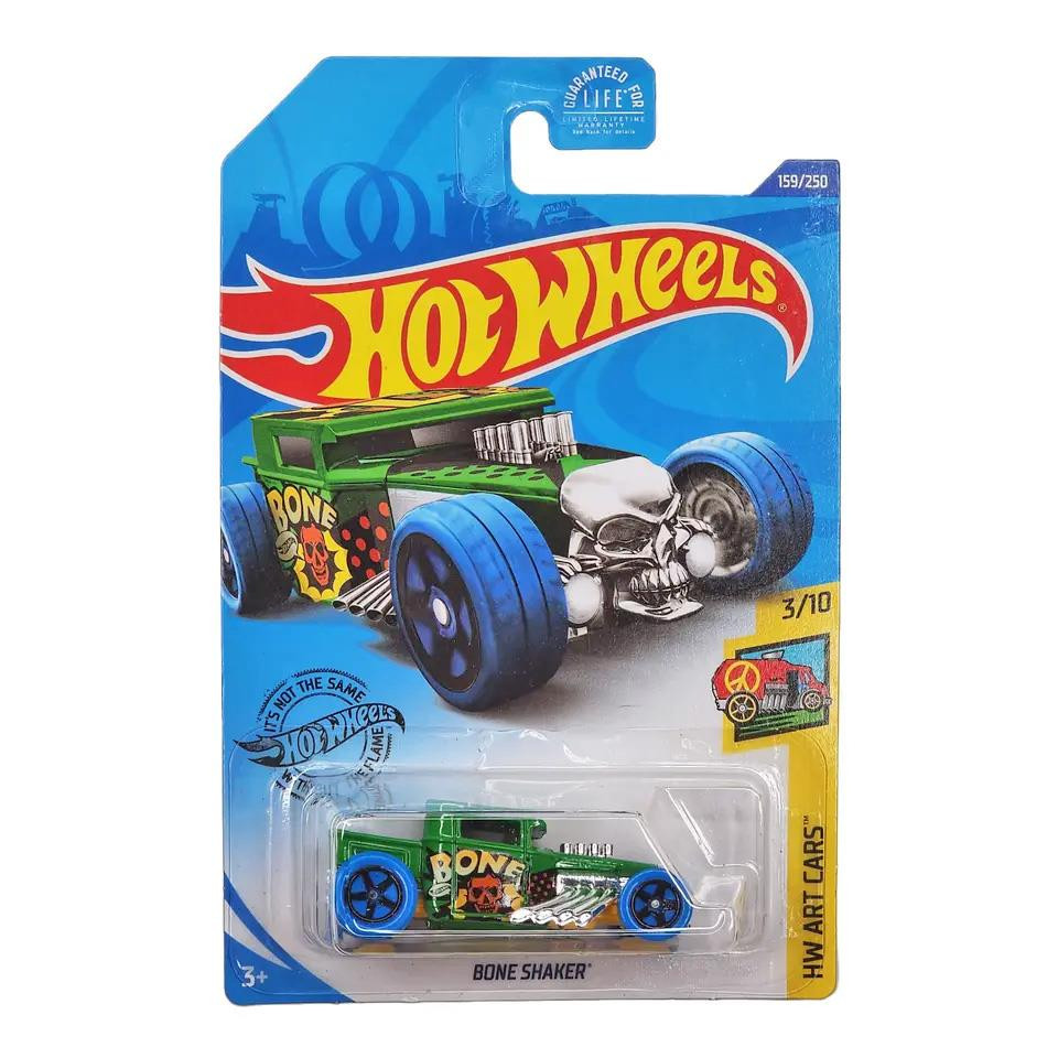 Hotwheels ID 1/64 Bone Shaker Série 1 – Bleu, Métal, Neuf